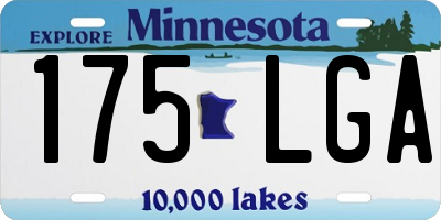 MN license plate 175LGA