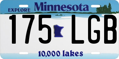 MN license plate 175LGB