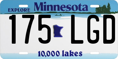 MN license plate 175LGD
