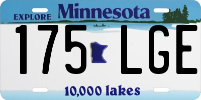 MN license plate 175LGE
