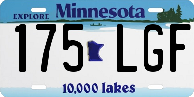 MN license plate 175LGF