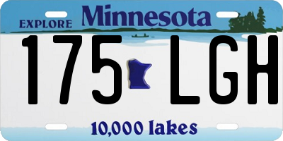 MN license plate 175LGH