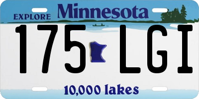MN license plate 175LGI