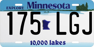 MN license plate 175LGJ