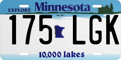 MN license plate 175LGK
