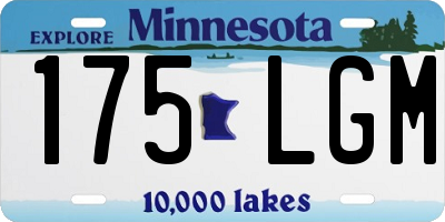 MN license plate 175LGM