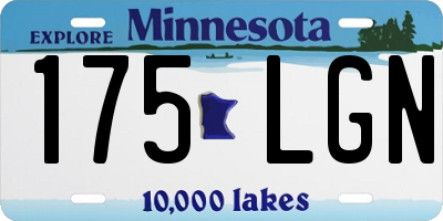 MN license plate 175LGN