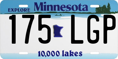 MN license plate 175LGP