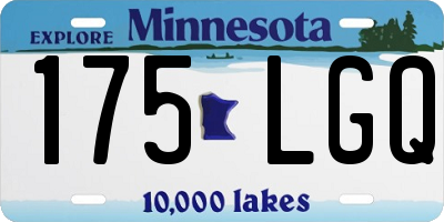 MN license plate 175LGQ