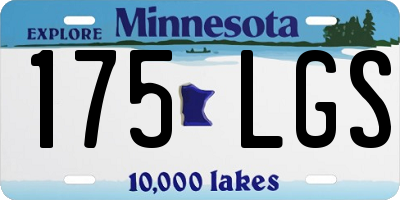 MN license plate 175LGS