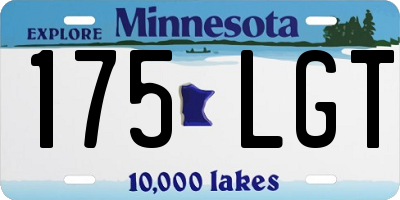 MN license plate 175LGT