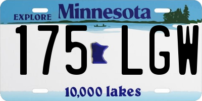MN license plate 175LGW