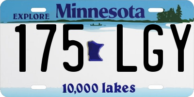 MN license plate 175LGY