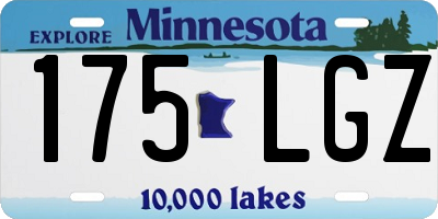MN license plate 175LGZ