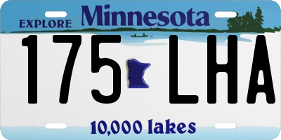 MN license plate 175LHA