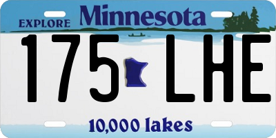 MN license plate 175LHE