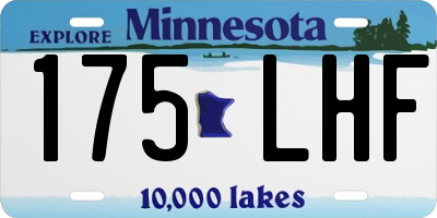 MN license plate 175LHF
