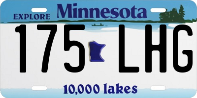 MN license plate 175LHG