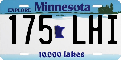 MN license plate 175LHI