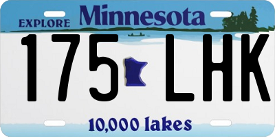 MN license plate 175LHK