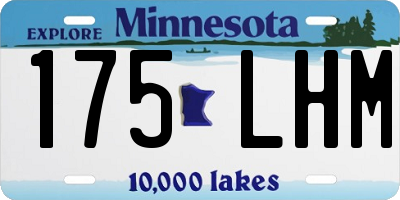 MN license plate 175LHM