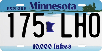 MN license plate 175LHO