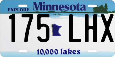 MN license plate 175LHX