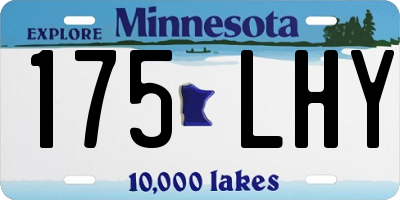 MN license plate 175LHY