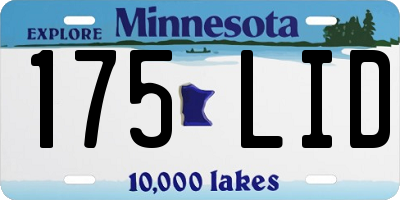 MN license plate 175LID