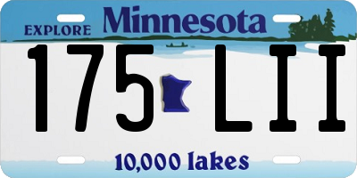 MN license plate 175LII