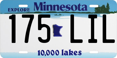 MN license plate 175LIL