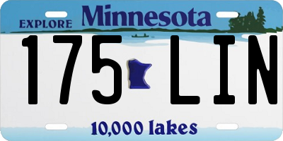 MN license plate 175LIN