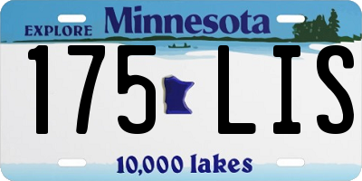 MN license plate 175LIS