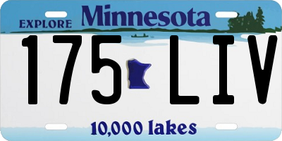 MN license plate 175LIV