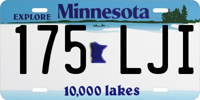 MN license plate 175LJI
