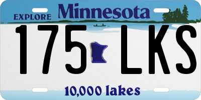 MN license plate 175LKS