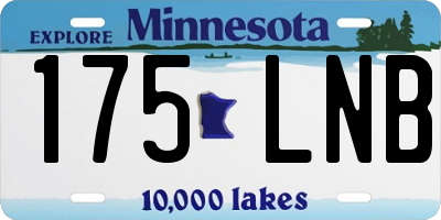 MN license plate 175LNB