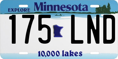 MN license plate 175LND