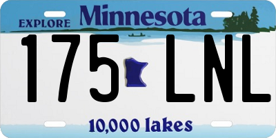 MN license plate 175LNL