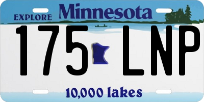MN license plate 175LNP