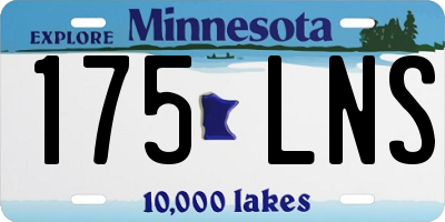 MN license plate 175LNS