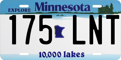 MN license plate 175LNT