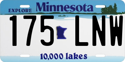 MN license plate 175LNW