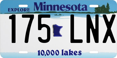 MN license plate 175LNX