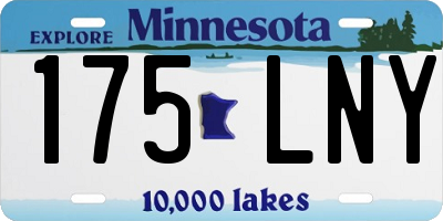 MN license plate 175LNY