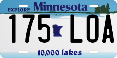 MN license plate 175LOA