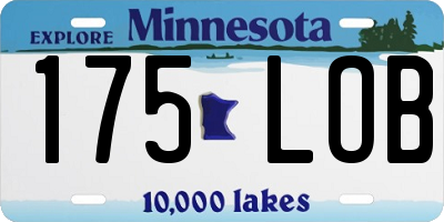 MN license plate 175LOB