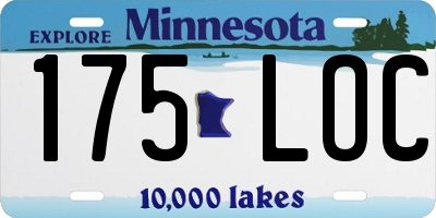 MN license plate 175LOC