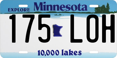 MN license plate 175LOH