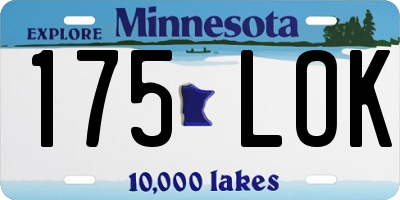 MN license plate 175LOK